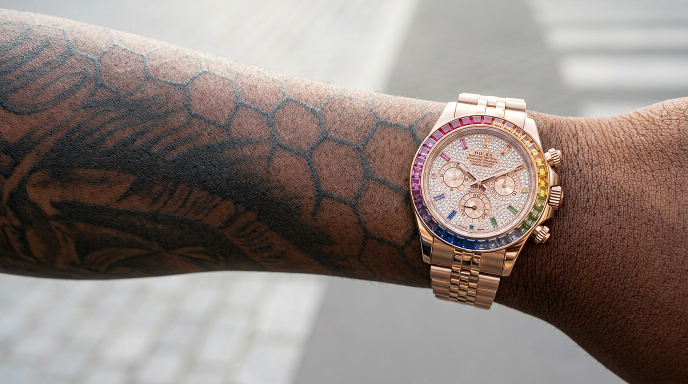 Montre mosawatches portée au poignet